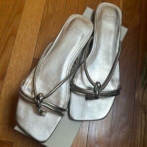 Marc fisher gold womens sandals size 9